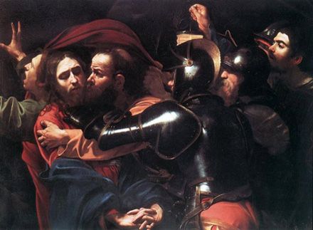 Караваджо. Поцілунок Іуди або взяття Христа під варту (картина викрадена з Одеського музею)